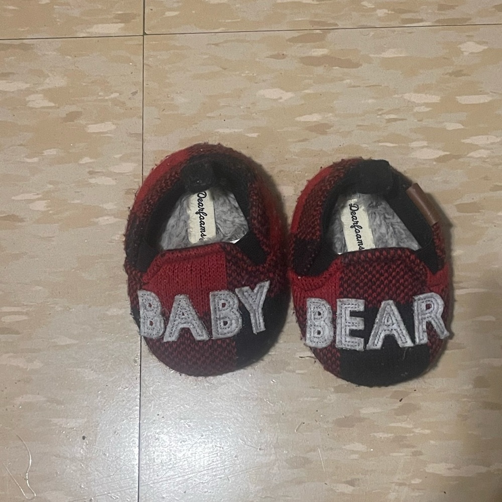Size 3-6 baby bear slippers